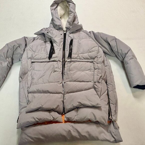 ~~Orolay Coat Women's Parka S Gray Thickened Down Heavy Hooded Puffer Jacket - Picture 1 of 7